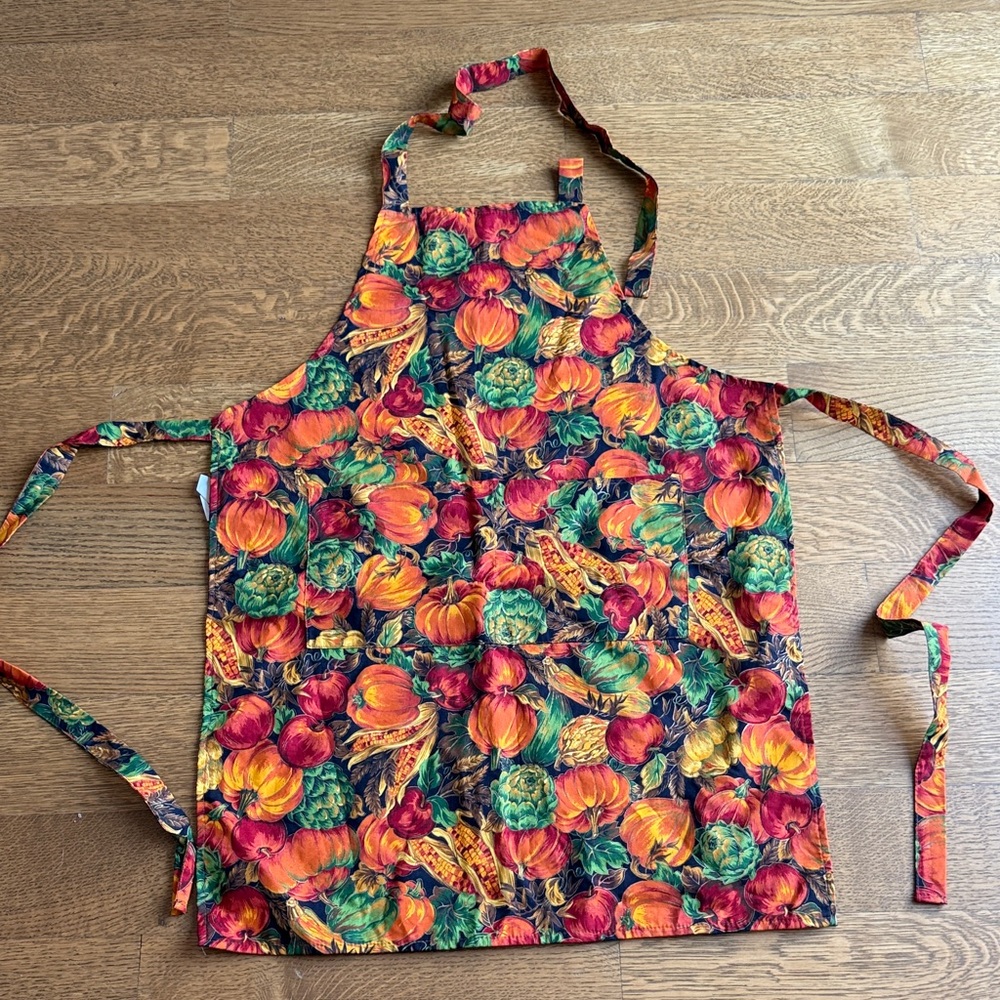 Vibrant Fall Harvest Print Apron